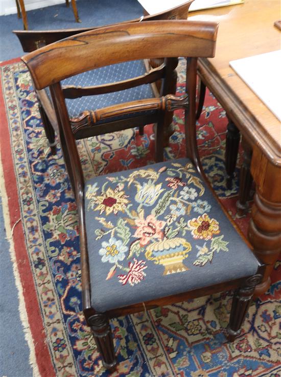 A set of eight rosewood dining chairs